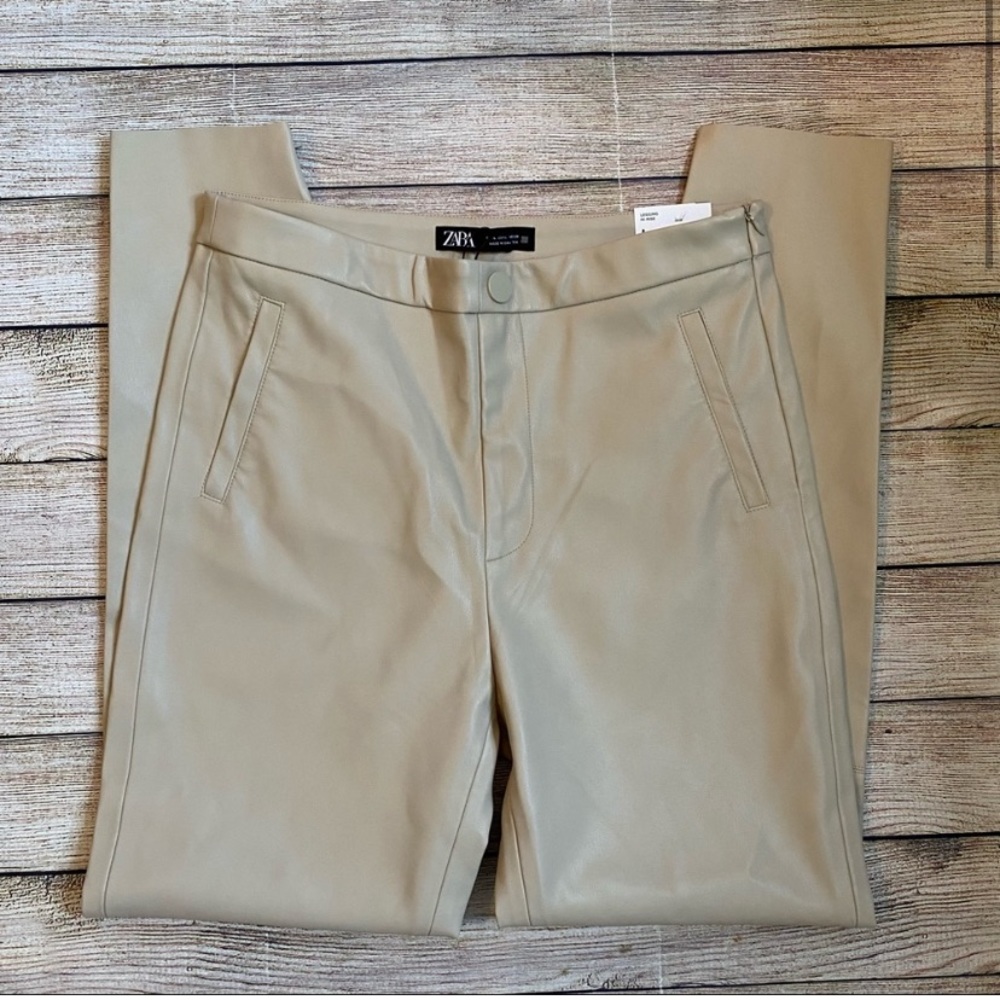 NWT Zara Faux Leather Leggings